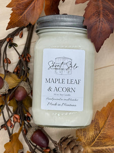 Maple Leaf & Acorn 16oz Soy Candle
