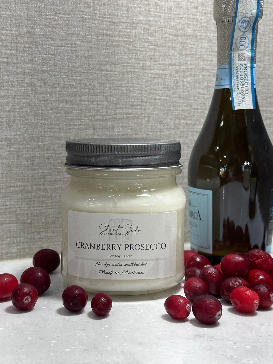 Cranberry Prosecco 8oz Soy Candle