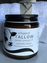 Load image into Gallery viewer, Sweet Orange &amp; Vanilla Bean Whipped Tallow 2oz jar
