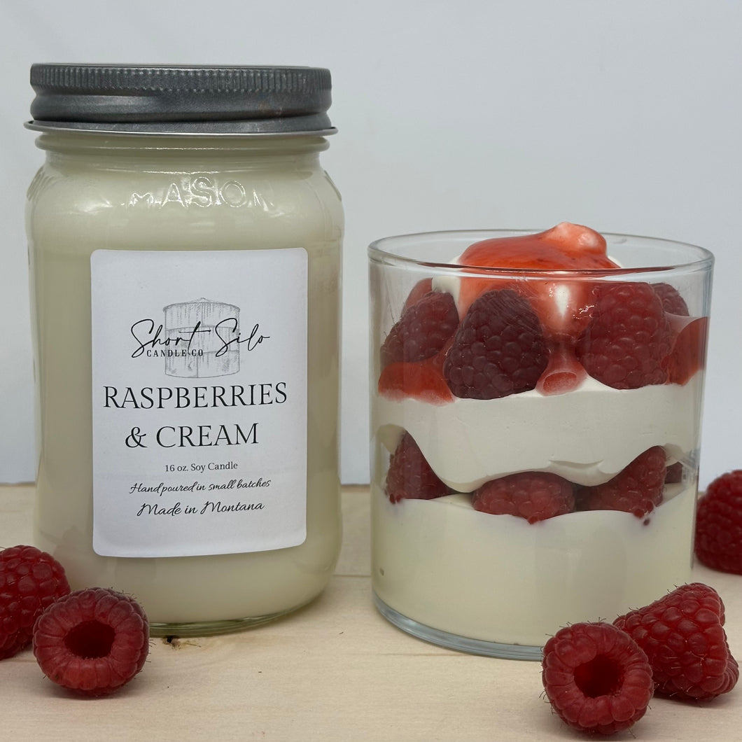 Raspberries & Cream 16oz Soy Candle