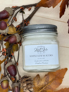 Maple Leaf & Acorn 8oz Soy Candle