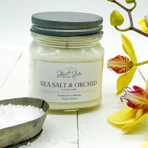 Sea Salt & Orchid 8oz Soy Candle