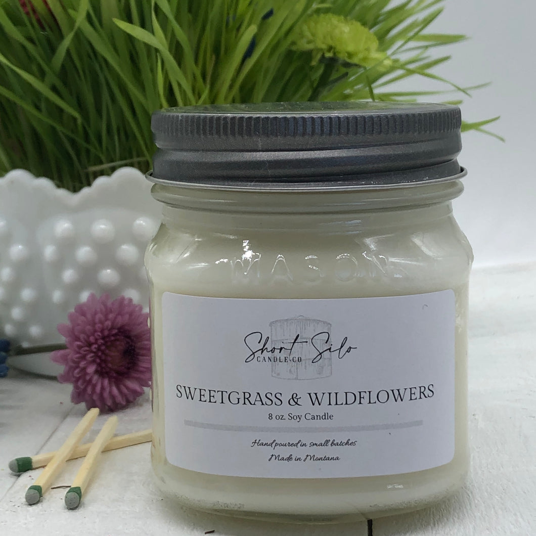 Sweetgrass & Wildflowers 8oz Soy Candle