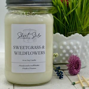 Sweetgrass & Wildflowers 16oz Soy Candle