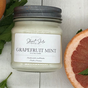 Grapefruit Mint 8oz Soy Candle