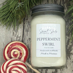 Peppermint Swirl 16oz Soy Candle