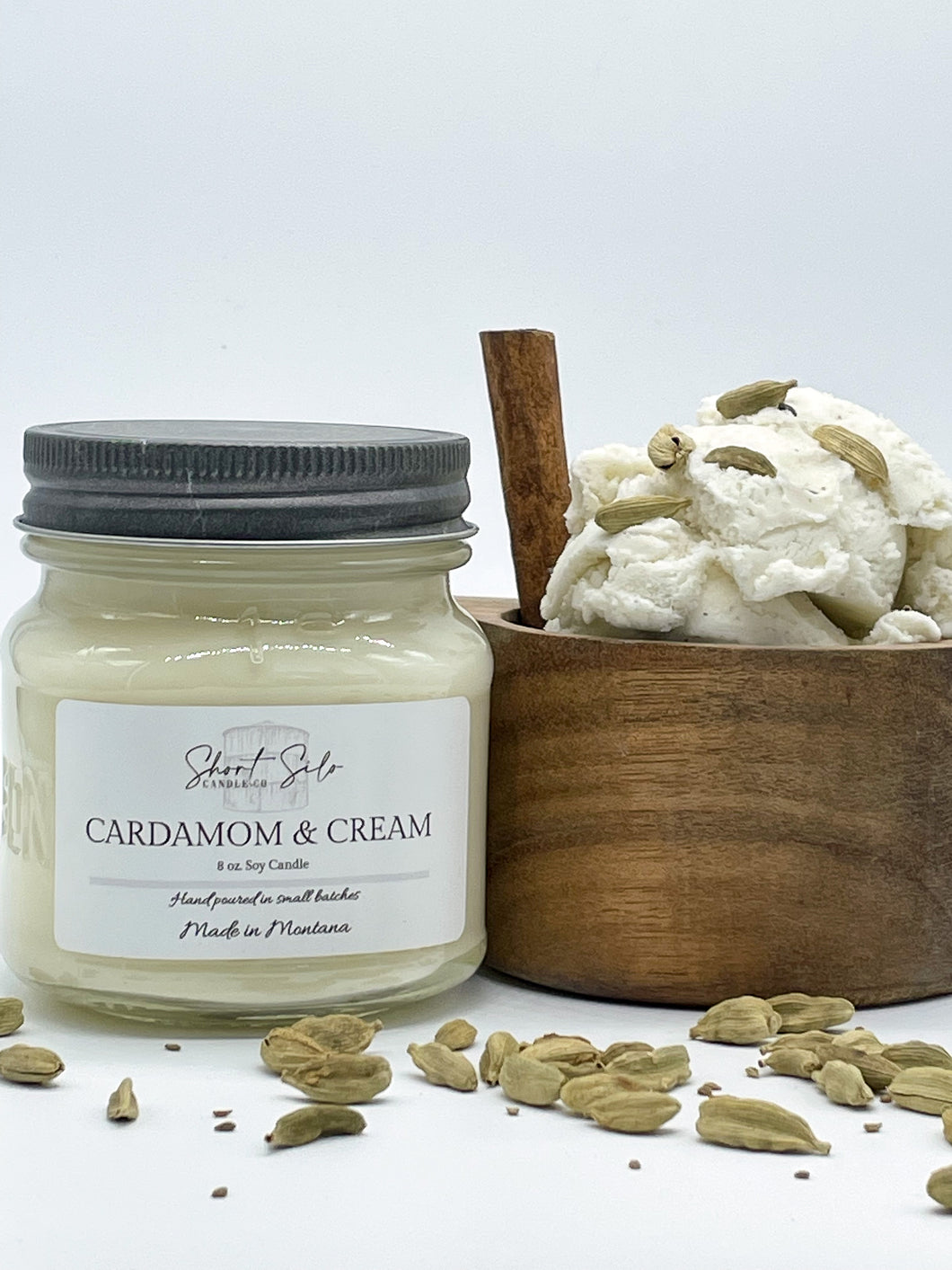 Cardamom & Cream 8oz Soy Candle